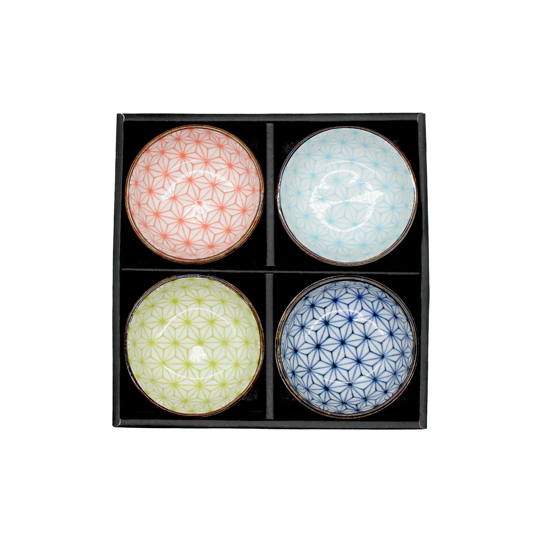 Asanoha Design Sauce Dish Gift Set - 9cm - Image 2