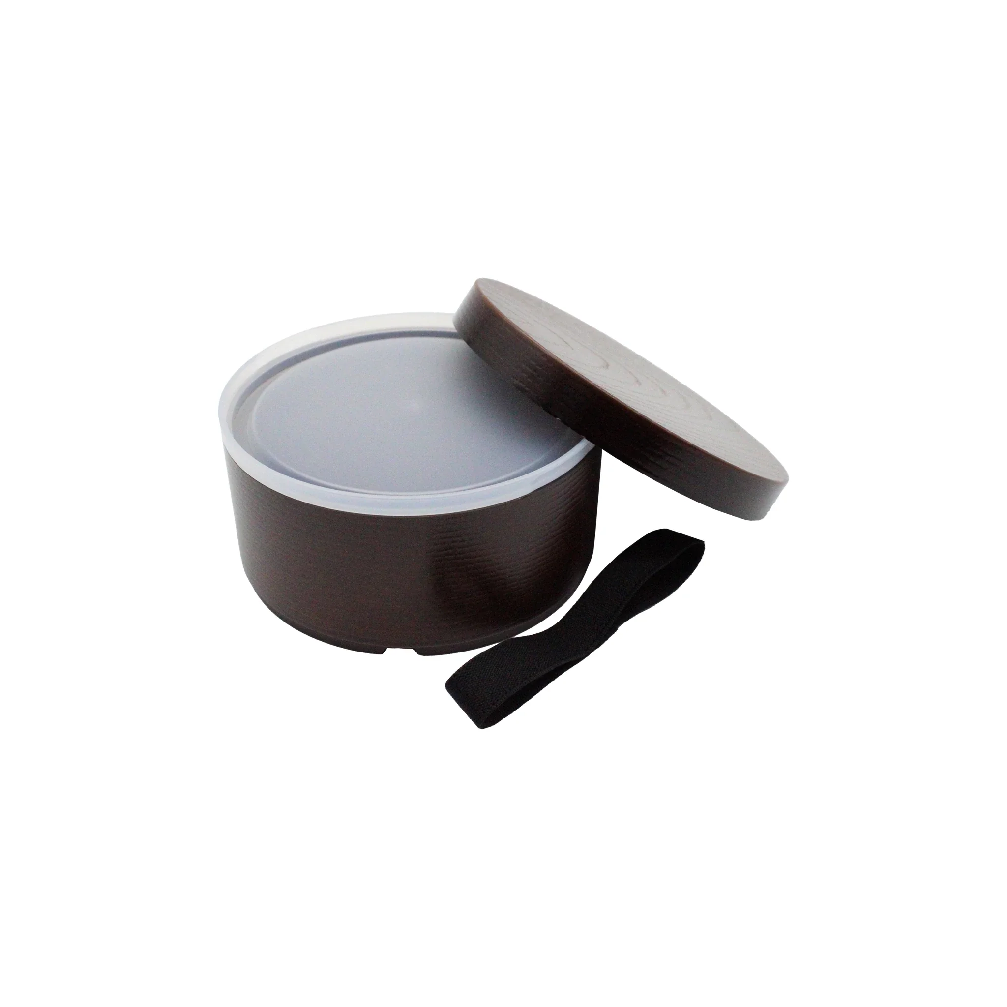 Round Bento Box - Dark Wood Effect - Image 2