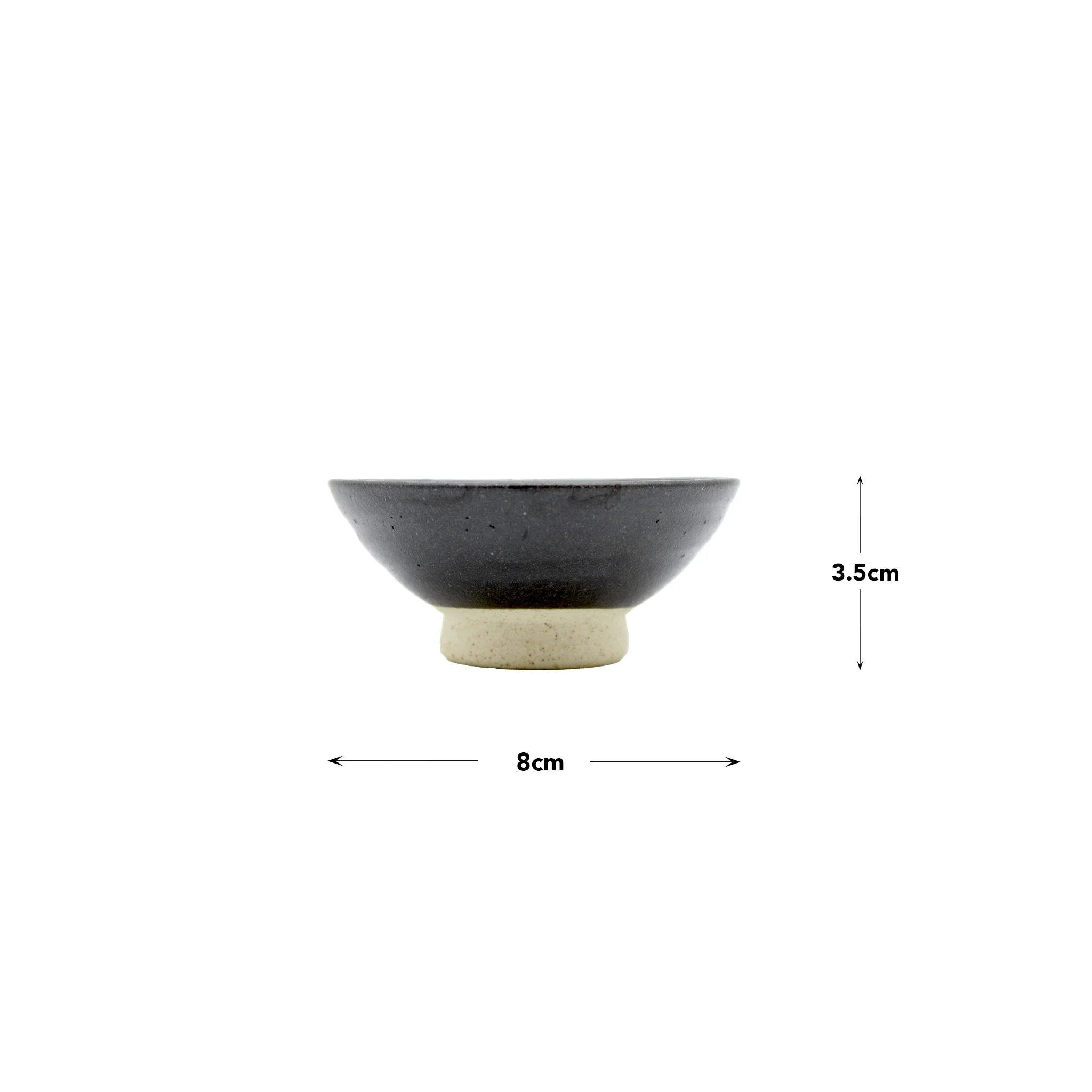 Sake Cup - Flat Sakazuki in Black Iga Vortex - Image 2