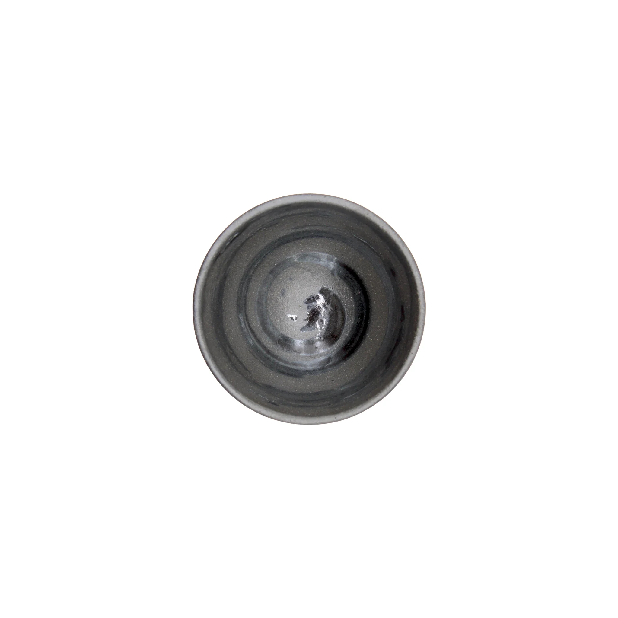 Sake Cup - Flat Sakazuki in Black Iga Vortex - Image 4